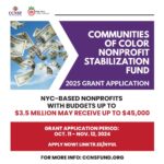 COMMUNITIES OF COLOR NONPROFIT STABILIZATION FUND flyer